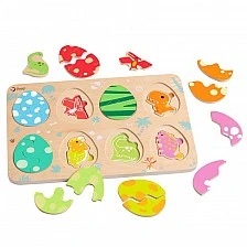 Classic World 25-piece wooden dinosaur puzzle, 18+ months