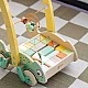 Дървен уокър Classic World Хамелеон с дървени блокчета за бебета