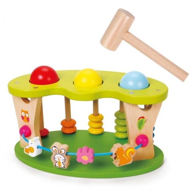 Wooden children’s toy for coordination and accuracy
