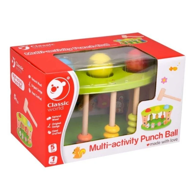 Wooden children’s toy for coordination and accuracy