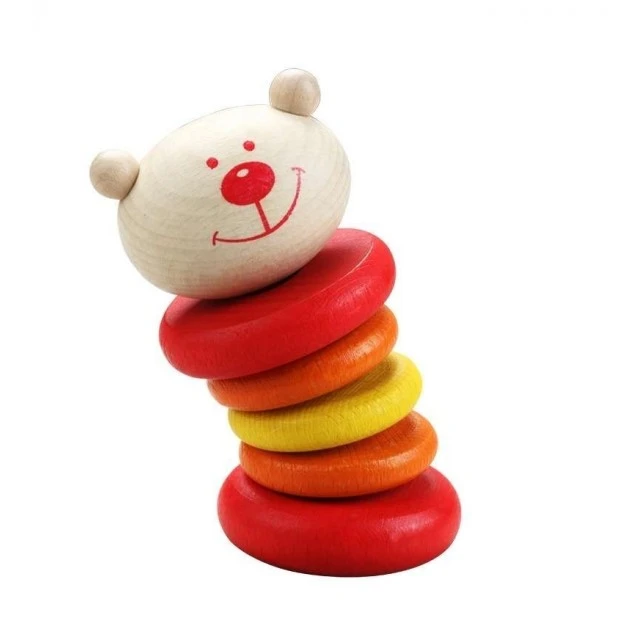 Wooden rattle - bear