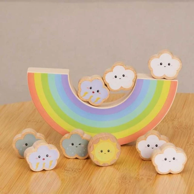 Wooden Balance Game - Color Rainbow