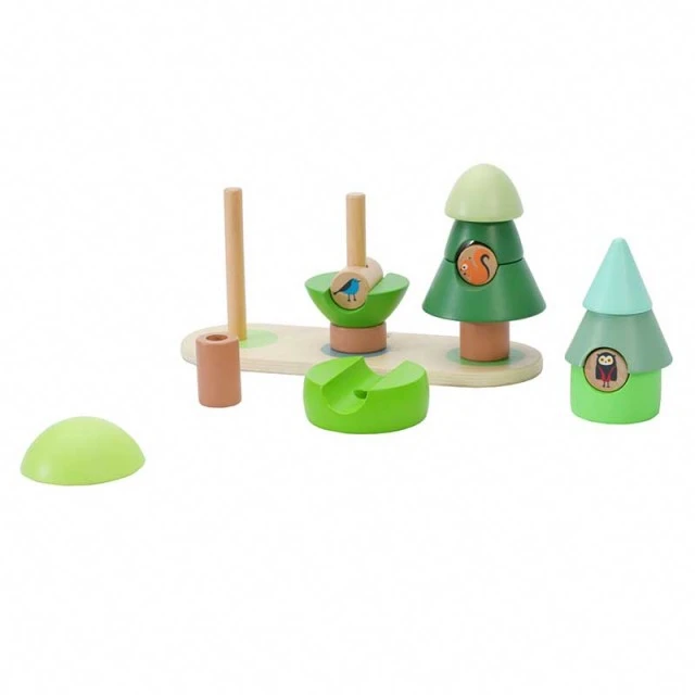 Wooden toy - string cubes Forest