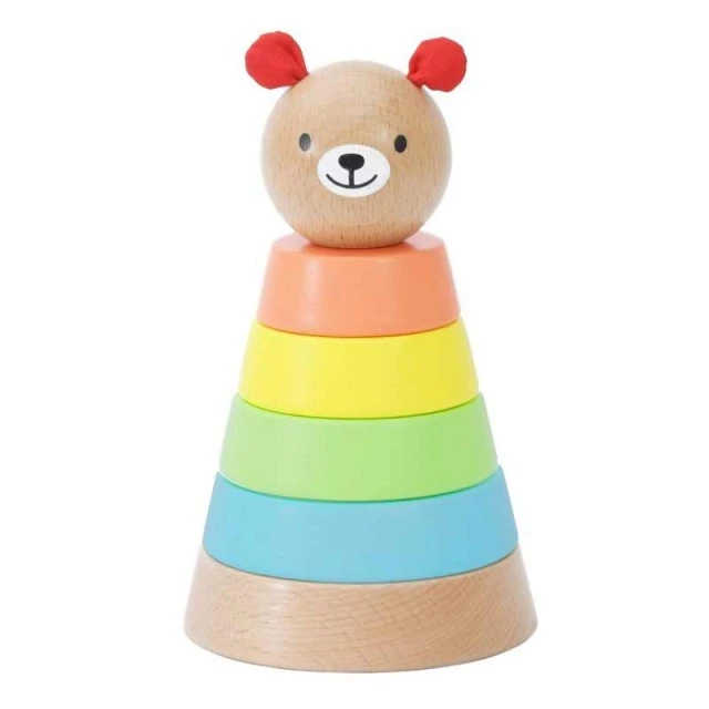 Wooden toy - stacking tower-bear