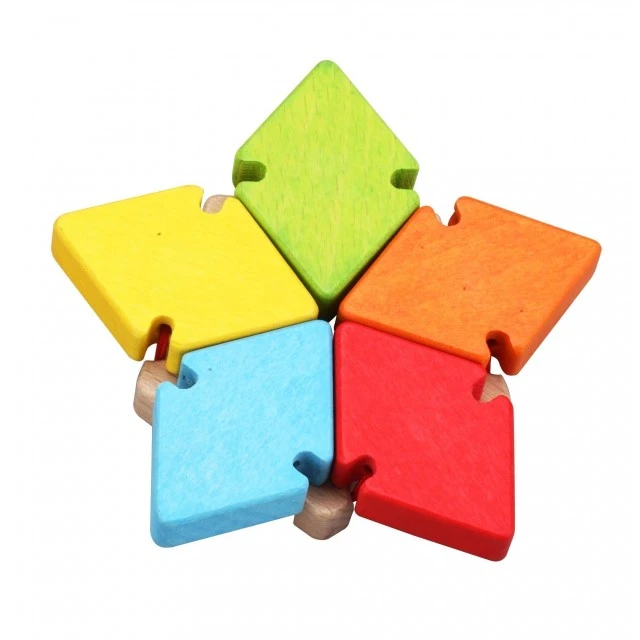 Wooden toy flower with a mirror
