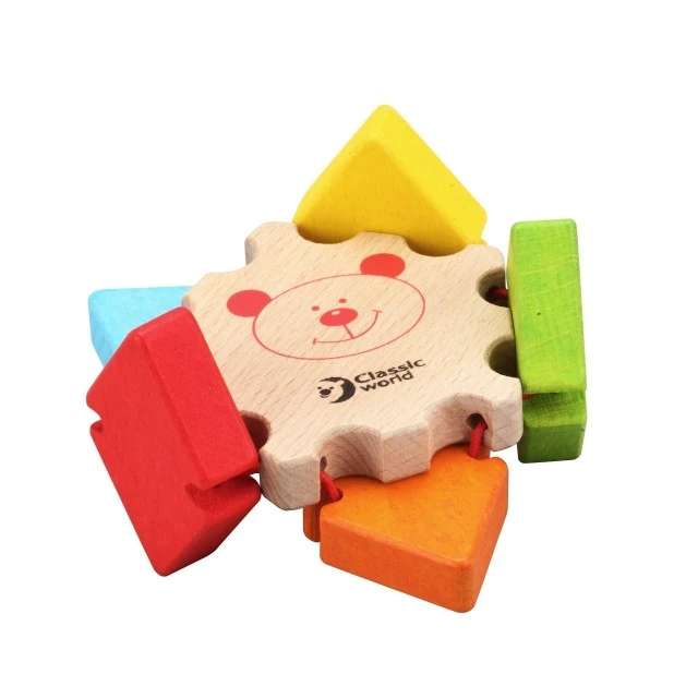Wooden toy flower with a mirror
