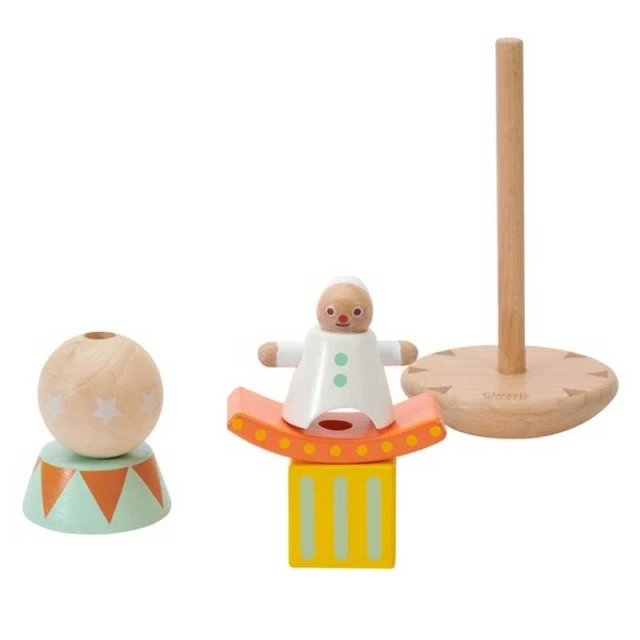 Wooden toy for balance and coordination - The Jolly Clown