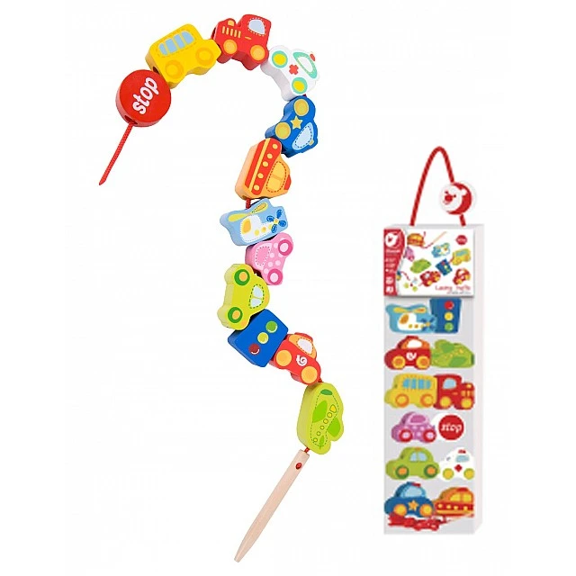 Wooden string toy - Vehicles