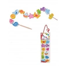 Wooden stringing toy with Sea Dwellers