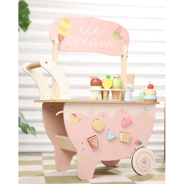 Classic World wooden ice cream cart for children