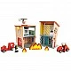 Classic World 13-piece wooden fire station for children over 3 years old
