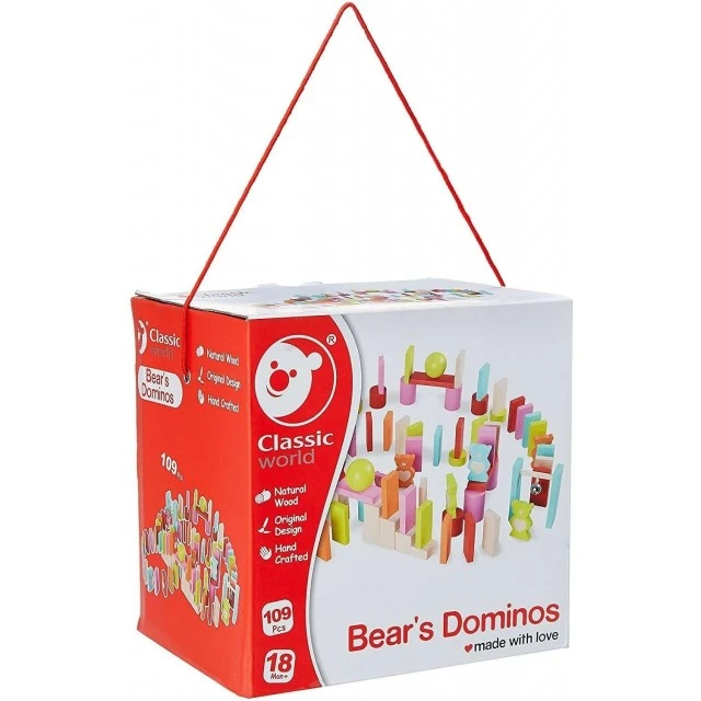 Wooden dominoes with Bears