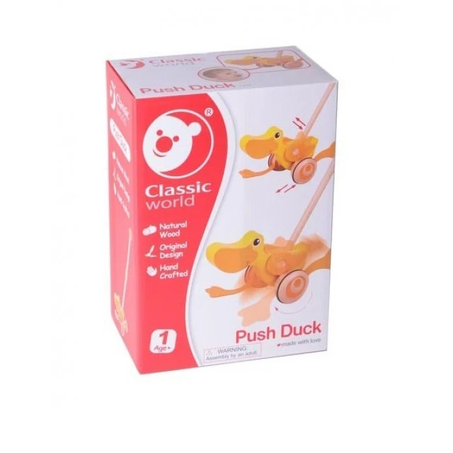Push wooden duck