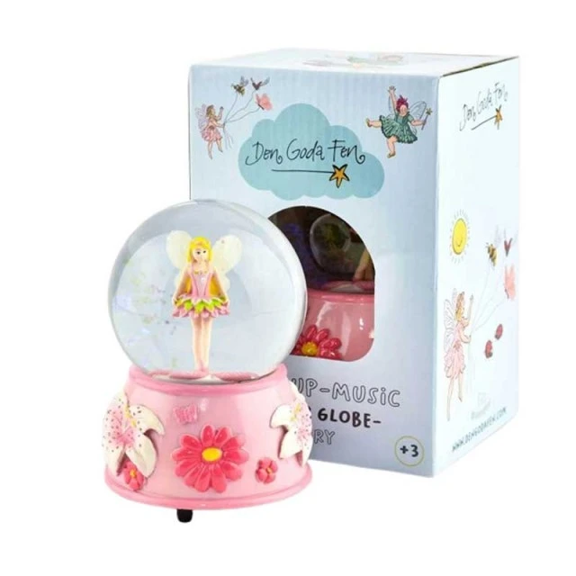 Decorative Fairy snow globe with music, fairy and glitter particles
