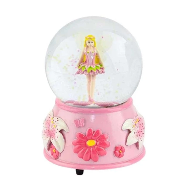 Decorative Fairy snow globe with music, fairy and glitter particles