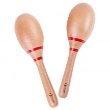 Small wooden maracas - red