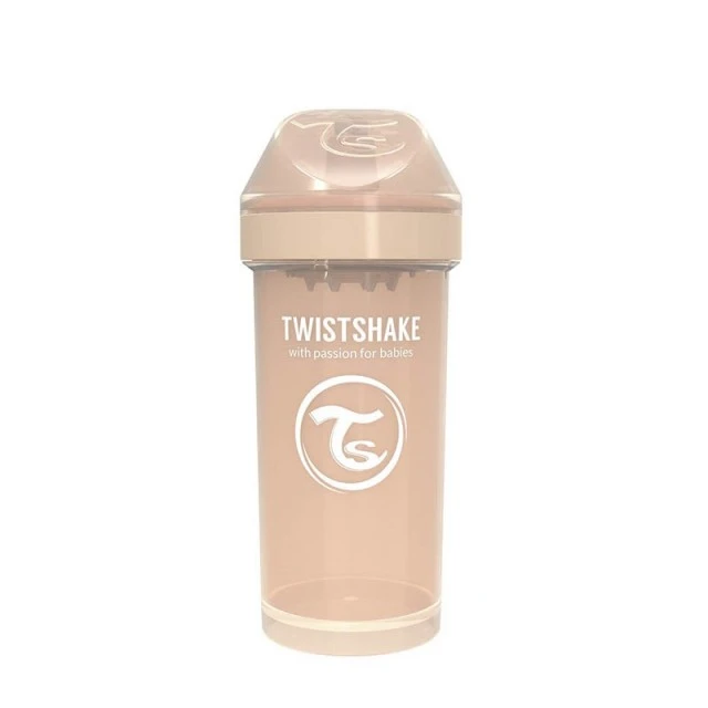 Children's cup with shaker Twistshake 360 ml 12+ months beige