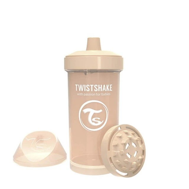 Children's cup with shaker Twistshake 360 ml 12+ months beige