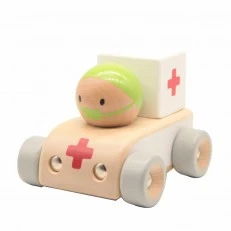 Baby wooden stroller - Ambulance