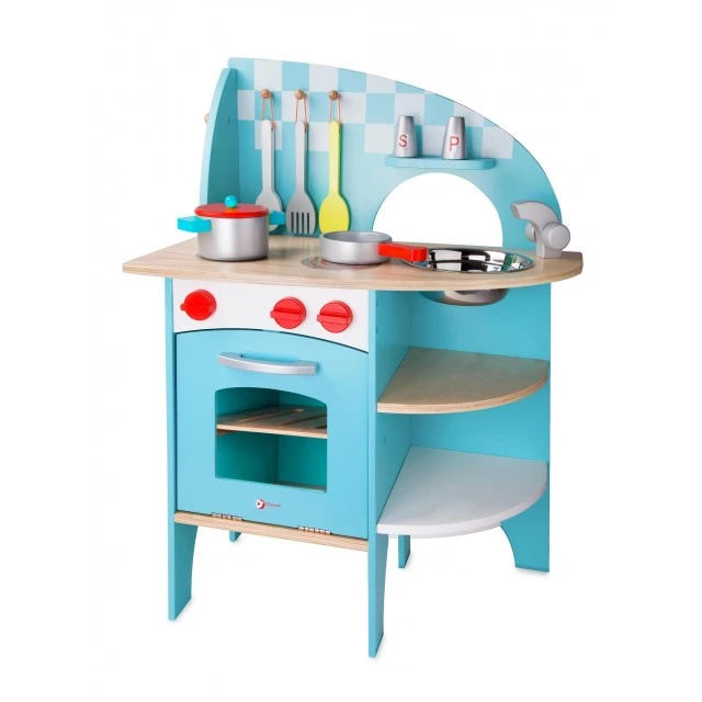 Children’s wooden kitchen-blue