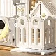 Children's playhouse with fence and basketball hoop - Cosmonaut