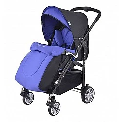 Stroller, combined Zooper Waltz Royal Blue Plaid, royal blue and black
