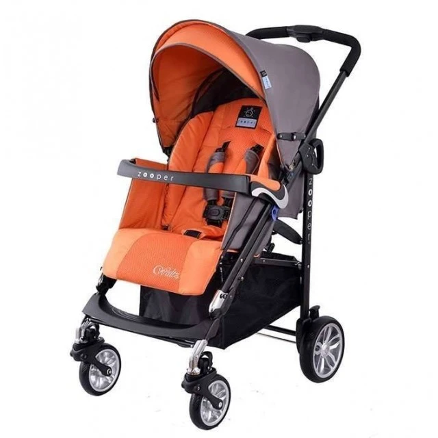 Stroller, combined Zooper Waltz Honey Citrus, gray and orange