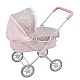 Baby stroller for dolls "Emma" in pink and gray