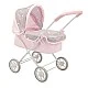 Baby stroller for dolls "Emma" in pink and gray