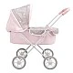 Baby stroller for dolls "Emma" in pink and gray