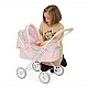 Baby stroller for dolls "Emma" in pink and gray