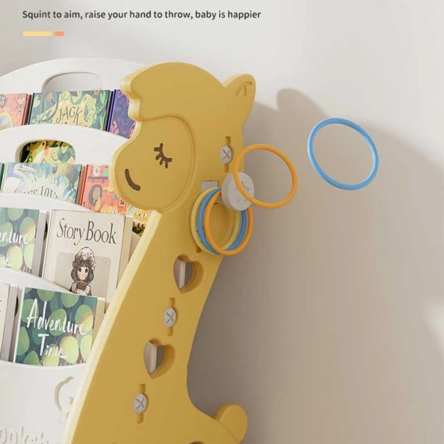 Children's combined bookshelf for books and toys - Brown Alpaca