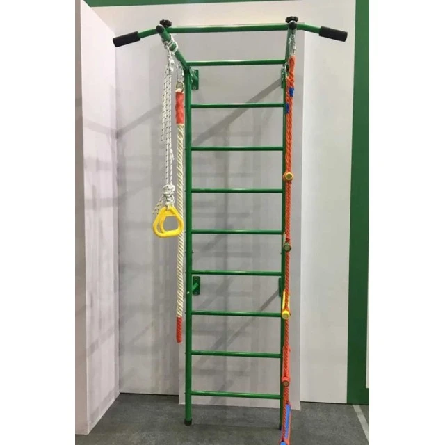 Children's metal Swedish wall with accessories, green