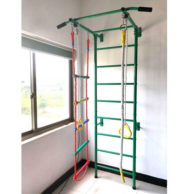 Children's metal Swedish wall with accessories, green