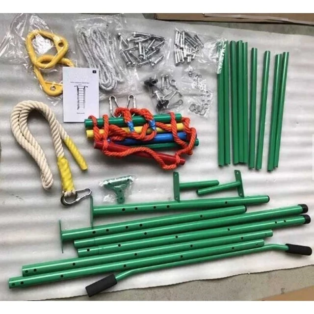 Children's metal Swedish wall with accessories, green