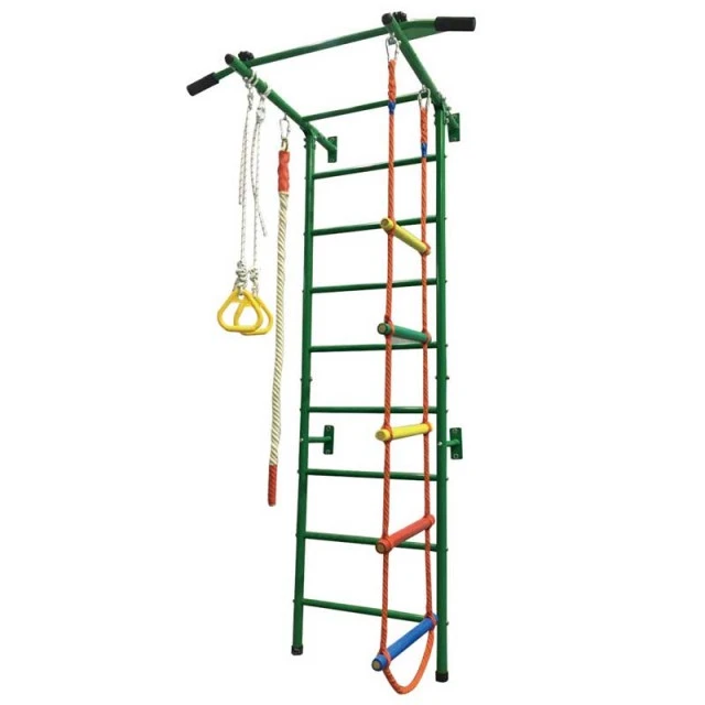 Children's metal Swedish wall with accessories, green