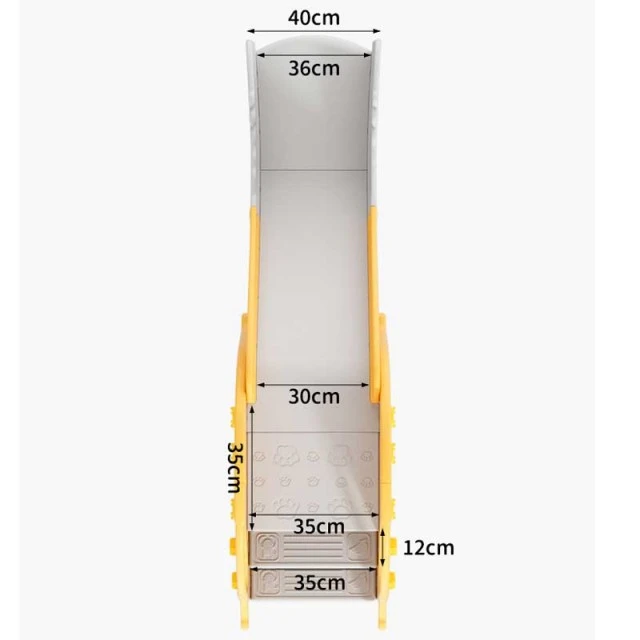 Children's slide in the shape of a giraffe 170 cm - yellow-orange