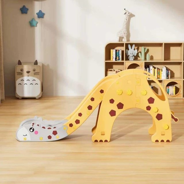 Children's slide in the shape of a giraffe 170 cm - yellow-orange