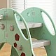 Children's slide in the shape of a giraffe 170 cm - blue