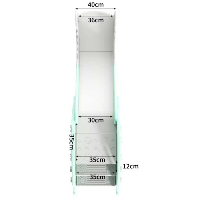 Children's slide in the shape of a giraffe 170 cm - blue