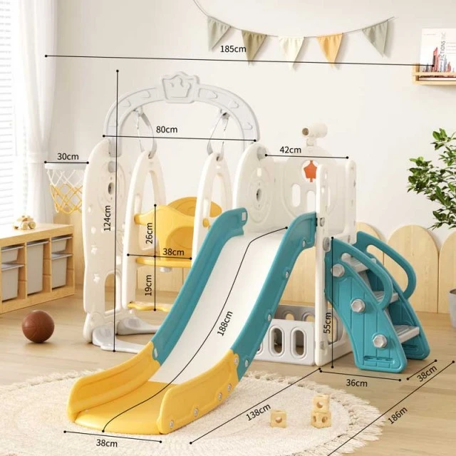 Children’s slide with swing 5 in 1, Castle
