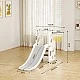 Children’s plastic slide with basketball hoop - gray