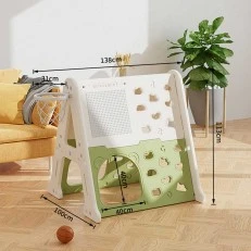 Children's plastic climbing wall 5 in 1, green