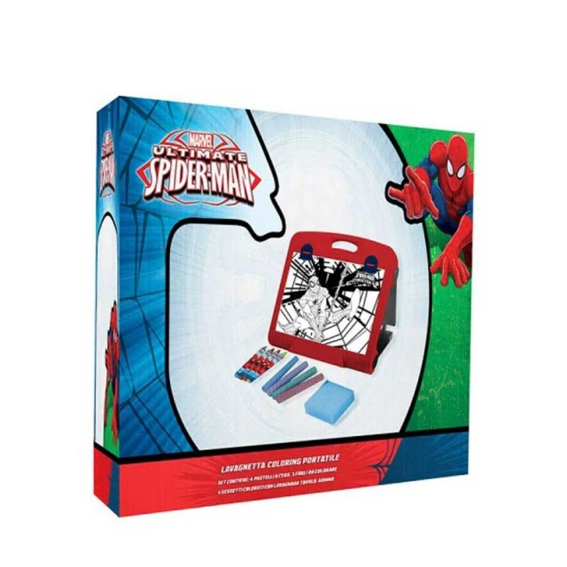 Children’s portable board with coloring set Spiderman - 23 pieces