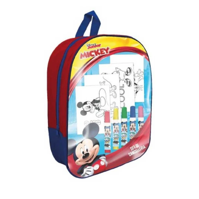 Children’s backpack with accessories for coloring Mickey Mouse - 12 parts