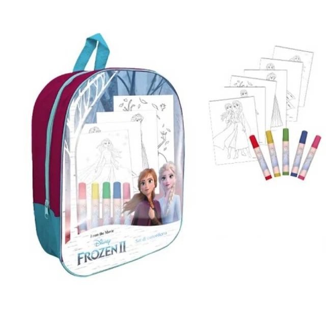 Children’s backpack with coloring set Frozen - 12 parts