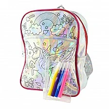 Детска раница Unicorn с маркери за създаване на уникален дизайн