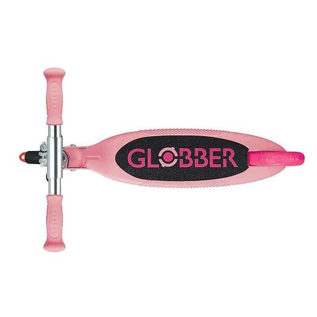 Children's foldable scooter with two light-up wheels Globber Flow Foldable Junior - pink
