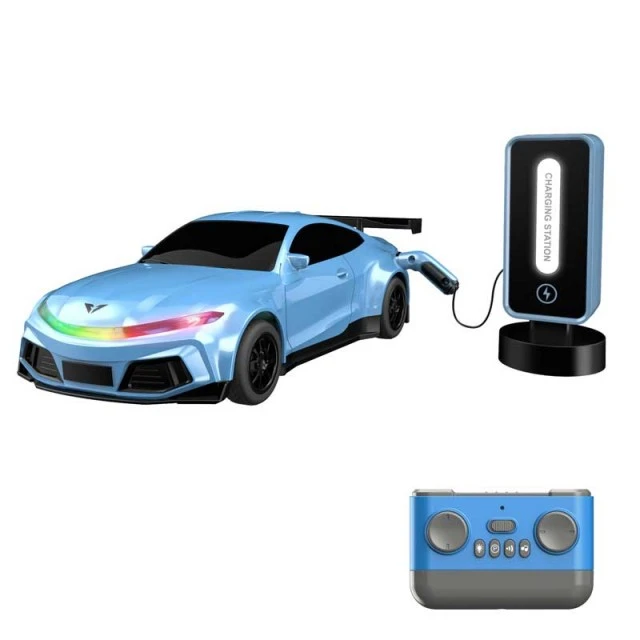 Crazon New Energy children’s sports electric car with charging station, RC in blue color