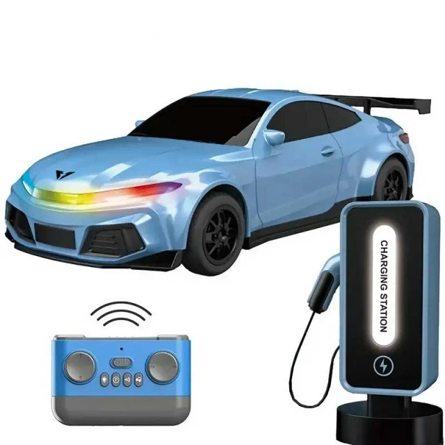 Crazon New Energy children’s sports electric car with charging station, RC in blue color